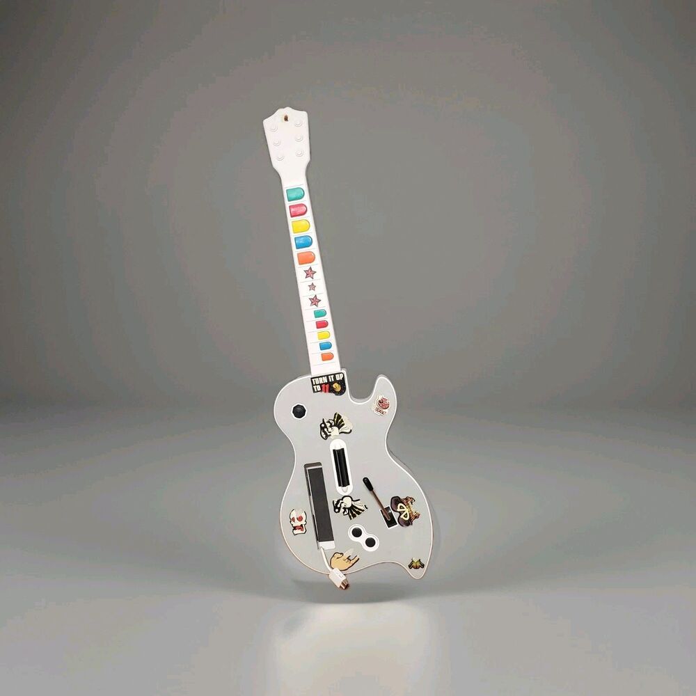 Nintendo Wii Wireless Guitar Hero Shredmaster Dreamgear White Video Game Guitar